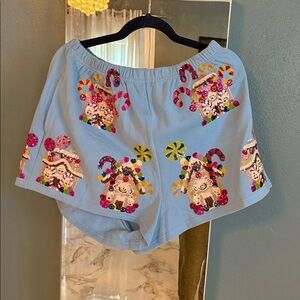 QUEEN OF SPARKLES Blue Candy House Shorts